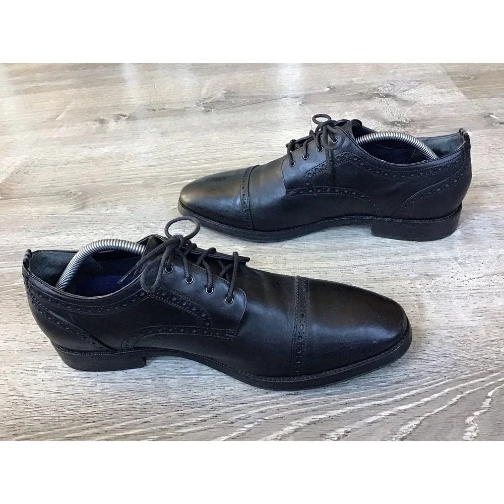 Cole Haan Jefferson 2.0 Grand Cap Toe Derby Black Leather Size 10.5 M C30098
